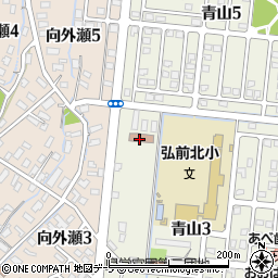 弘前市役所　北児童センター周辺の地図