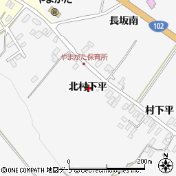 青森県黒石市花巻北村下平周辺の地図