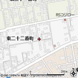 青森県十和田市東二十二番町周辺の地図