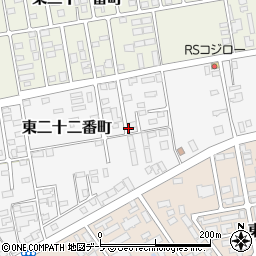 青森県十和田市東二十二番町周辺の地図