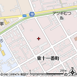 青森県十和田市東十一番町周辺の地図