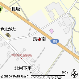 青森県黒石市花巻長坂南周辺の地図