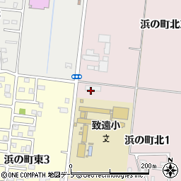 青森県弘前市浜の町北1丁目8周辺の地図