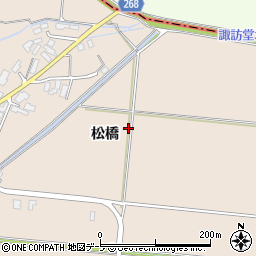 青森県平川市新山松橋周辺の地図