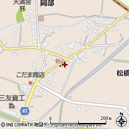 青森県平川市新山松橋133周辺の地図