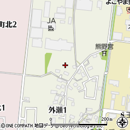 青森県弘前市外瀬周辺の地図
