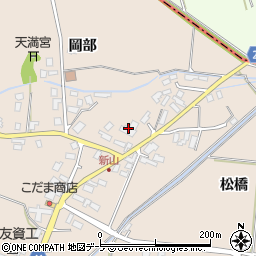 青森県平川市新山松橋127周辺の地図