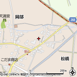 青森県平川市新山松橋125周辺の地図