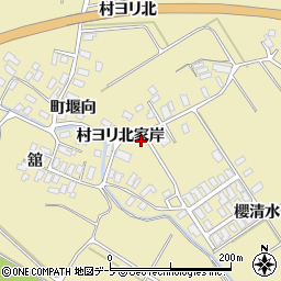 青森県黒石市石名坂村ヨリ北家岸30周辺の地図