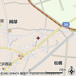 青森県平川市新山松橋124周辺の地図