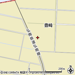 青森県平川市高木豊崎周辺の地図