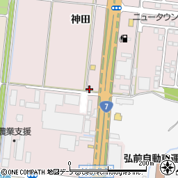 マツダオートザム　弘前神田店周辺の地図