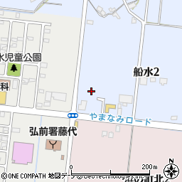 青森県弘前市船水2丁目1周辺の地図