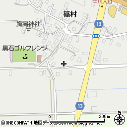 青森県黒石市中川篠村148周辺の地図