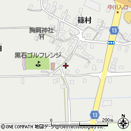 青森県黒石市中川篠村1-6周辺の地図