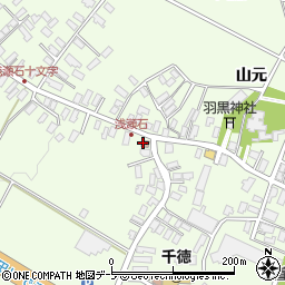 浅瀬石郵便局周辺の地図