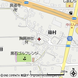 青森県黒石市中川篠村175周辺の地図