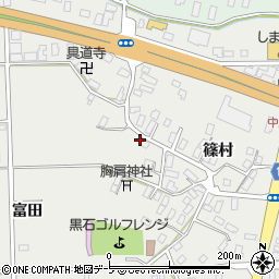 青森県黒石市中川篠村205-1周辺の地図