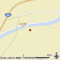 青森県黒石市大川原橋向周辺の地図