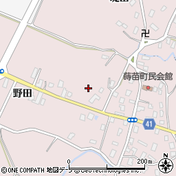 青森県弘前市蒔苗（野田）周辺の地図