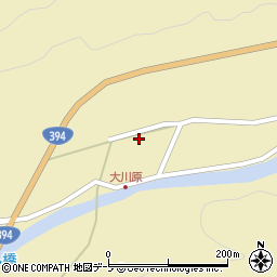 青森県黒石市大川原萢森下周辺の地図