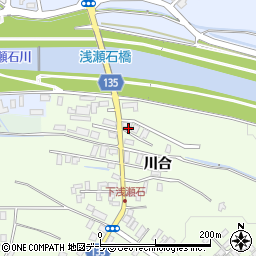 青森県黒石市浅瀬石（川合）周辺の地図