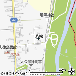 青森県弘前市大久保若松周辺の地図