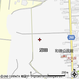 青森県弘前市大久保（沼田）周辺の地図