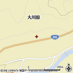 青森県黒石市大川原周辺の地図