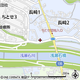 青森県黒石市長崎1丁目22周辺の地図