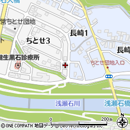 青森県黒石市ちとせ3丁目69周辺の地図