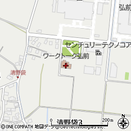 弘前市役所　ワークトーク弘前周辺の地図