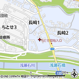 青森県黒石市長崎1丁目35周辺の地図