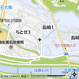 青森県黒石市ちとせ3丁目67周辺の地図