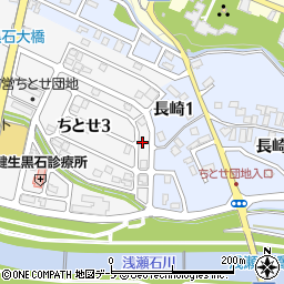 青森県黒石市ちとせ3丁目66周辺の地図