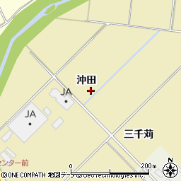 青森県弘前市町田沖田周辺の地図