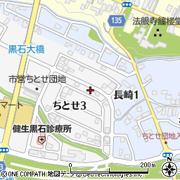 青森県黒石市ちとせ3丁目61周辺の地図