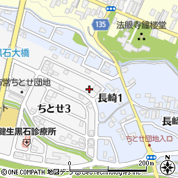 青森県黒石市ちとせ3丁目52周辺の地図