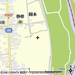 青森県弘前市津賀野岡本周辺の地図