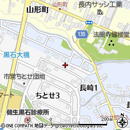 青森県黒石市ちとせ3丁目28周辺の地図