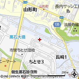 青森県黒石市ちとせ3丁目25周辺の地図