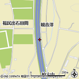 青森県黒石市牡丹平観音澤周辺の地図