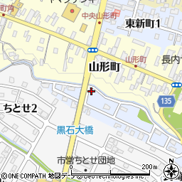 青森県黒石市長崎1丁目74周辺の地図