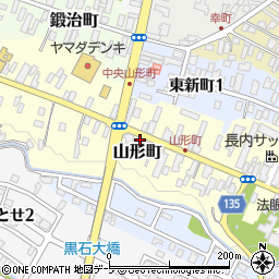 青森県黒石市山形町周辺の地図