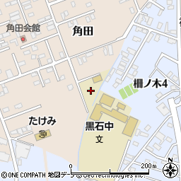 青森県黒石市角田25周辺の地図