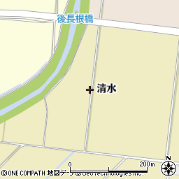青森県弘前市町田清水周辺の地図