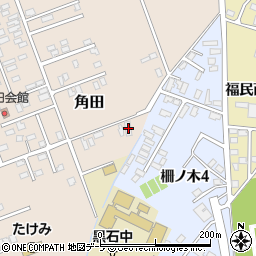 青森県黒石市角田23周辺の地図