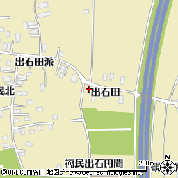 青森県黒石市牡丹平出石田1周辺の地図