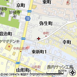青森県黒石市弥生町54周辺の地図