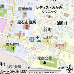 青森県黒石市前町周辺の地図